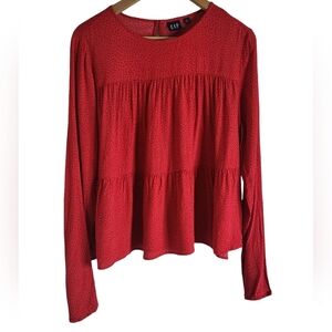 GAP Women's Red Long Sleeve Top